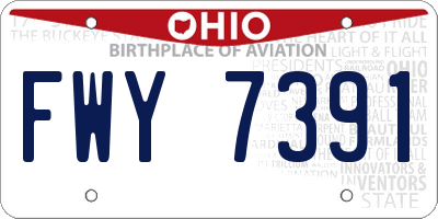 OH license plate FWY7391
