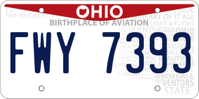 OH license plate FWY7393