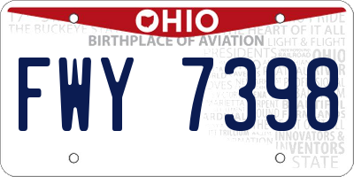 OH license plate FWY7398