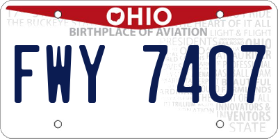 OH license plate FWY7407