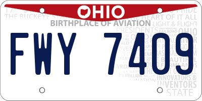 OH license plate FWY7409