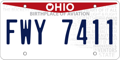 OH license plate FWY7411