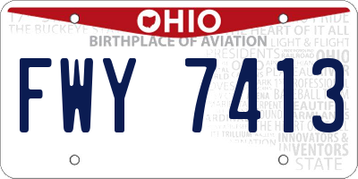 OH license plate FWY7413
