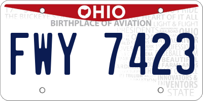 OH license plate FWY7423
