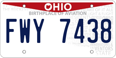 OH license plate FWY7438