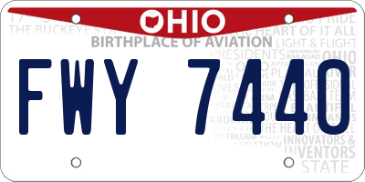 OH license plate FWY7440