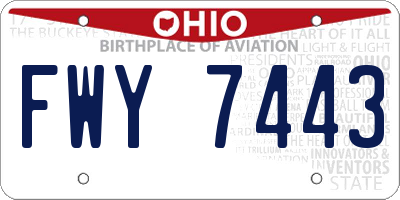 OH license plate FWY7443