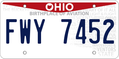 OH license plate FWY7452