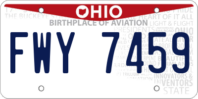 OH license plate FWY7459