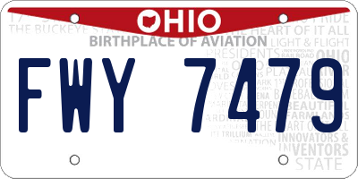 OH license plate FWY7479
