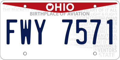 OH license plate FWY7571