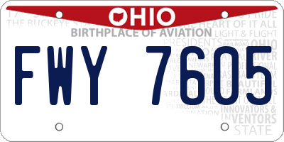 OH license plate FWY7605