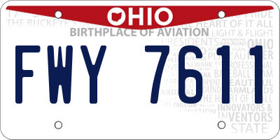 OH license plate FWY7611