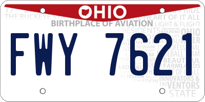 OH license plate FWY7621