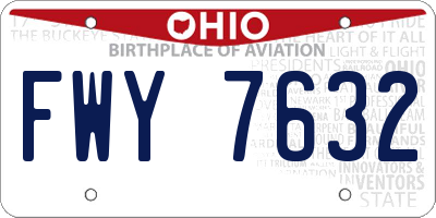 OH license plate FWY7632