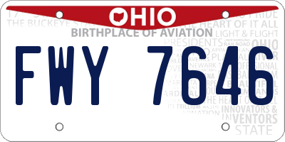 OH license plate FWY7646