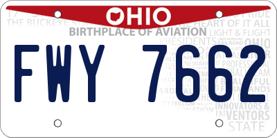 OH license plate FWY7662