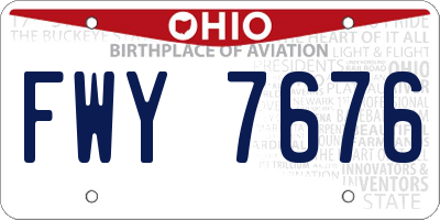 OH license plate FWY7676