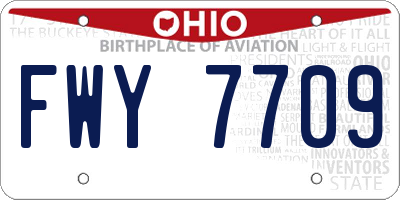 OH license plate FWY7709