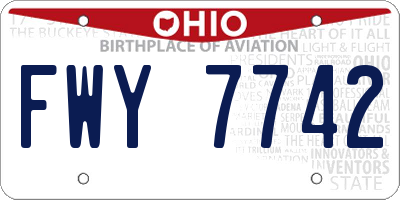 OH license plate FWY7742