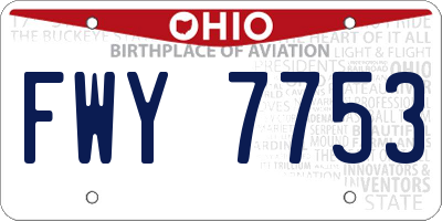 OH license plate FWY7753