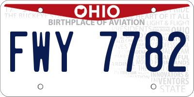 OH license plate FWY7782
