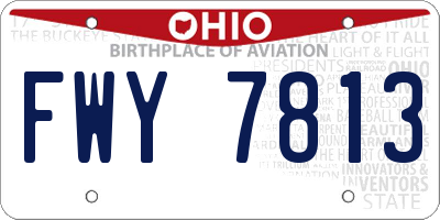 OH license plate FWY7813