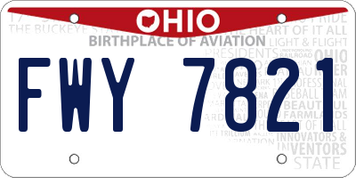 OH license plate FWY7821
