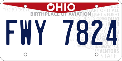 OH license plate FWY7824