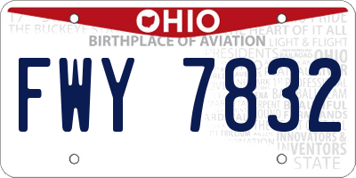 OH license plate FWY7832