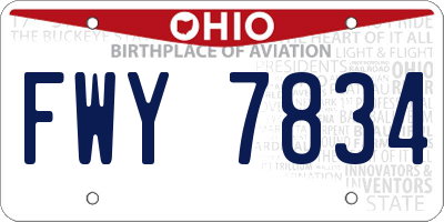 OH license plate FWY7834