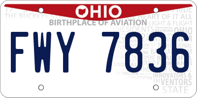 OH license plate FWY7836