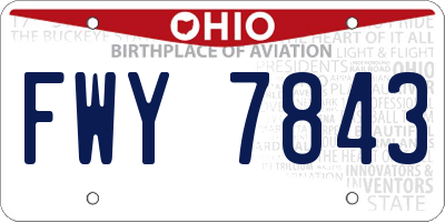 OH license plate FWY7843