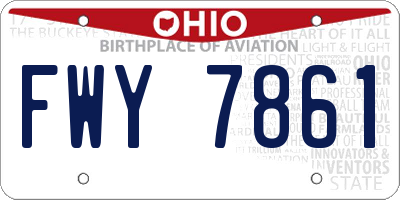 OH license plate FWY7861