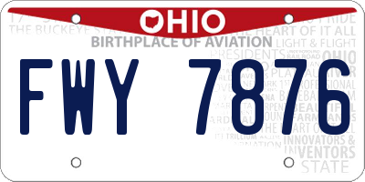 OH license plate FWY7876