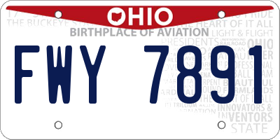 OH license plate FWY7891