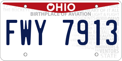 OH license plate FWY7913