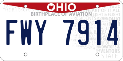OH license plate FWY7914