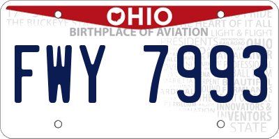 OH license plate FWY7993