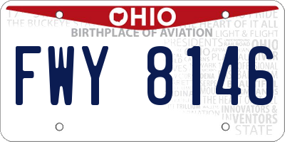 OH license plate FWY8146