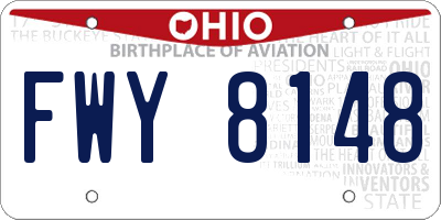 OH license plate FWY8148