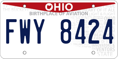 OH license plate FWY8424