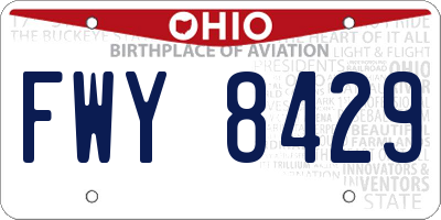 OH license plate FWY8429