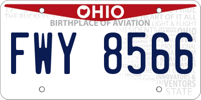 OH license plate FWY8566