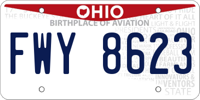 OH license plate FWY8623
