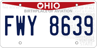 OH license plate FWY8639