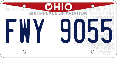 OH license plate FWY9055