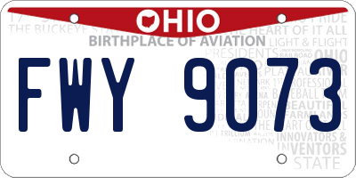 OH license plate FWY9073