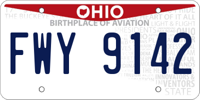 OH license plate FWY9142