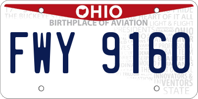OH license plate FWY9160